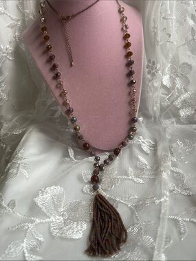 Multicolor Beaded Tassel Necklace - Elegant Women’s Jewelry